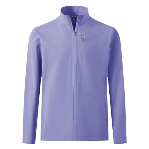 M MAELREG Mens Fleece Jacket Water Resistant Performance Casual Warm Full Zip Lightweight Winter Jacket with 5 Pockets
