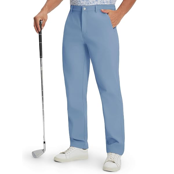 M MAELREG Men's Fleece Lined Pants 30"/32"/34" Winter Warm Golf Work Mens Dress Pants Water Resistant for Casual with Pockets
