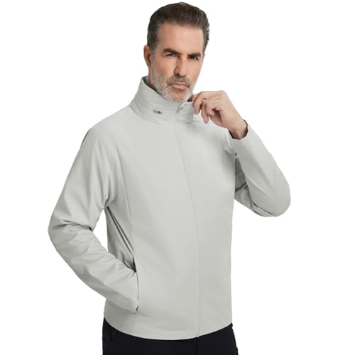 M MAELREG Mens Lightweight Jackets Water Resistant Windbreaker Packable Hooded Golf Jacket Men for Running Hiking