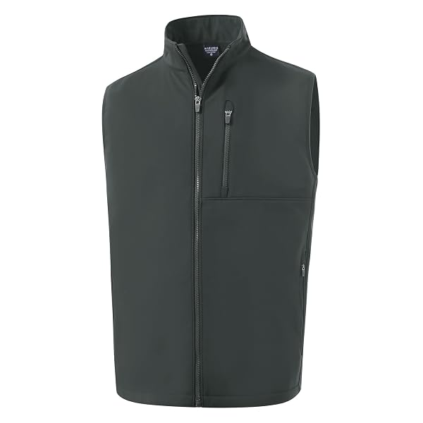 M MAELREG Mens Vests Outerwear Windproof Lightweight Softshell Vests Zip Pockets Sports Sleeveless Jacket Golf Vests for Men
