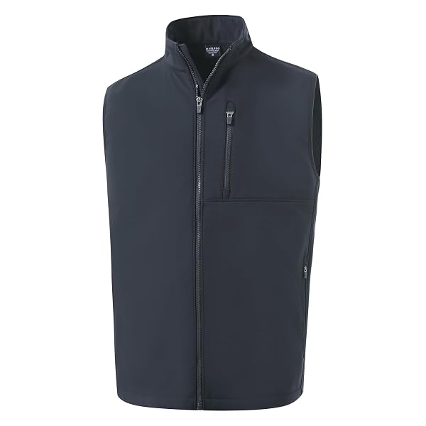 M MAELREG Mens Vests Outerwear Windproof Lightweight Softshell Vests Zip Pockets Sports Sleeveless Jacket Golf Vests for Men