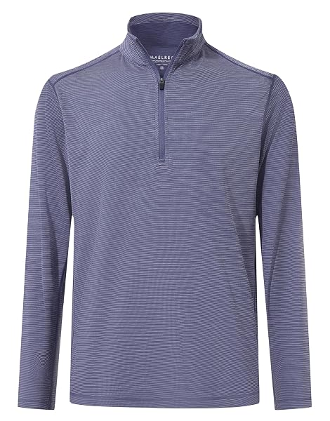 M MAELREG Quarter Zip Pullover Men Ultra-Lightweight Mock Neck Long Sleeve Thin Midlayer Sports 1/4 Golf Sweatshirts for Men