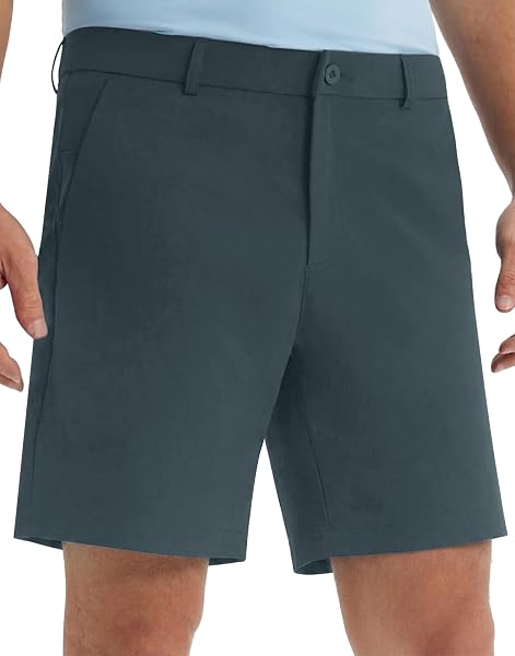 M MAELREG Golf Shorts Men 7" Stretch Soft Flat Front Work Casual Shorts Lightweight Quick Dry Hybrid Flex Mens Dress Shorts