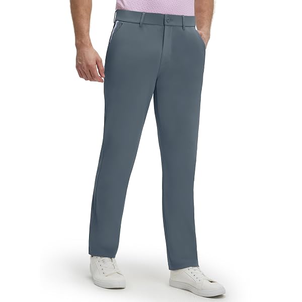 M MAELREG Mens Golf Pants Stretch Dress Casual Pants 30"/32"/34" Lightweight Quick Dry Business Slacks with 4 Pockets