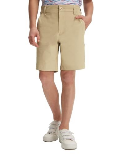 M MAELREG Boys Golf Shorts 7" Stretch Lightweight Flat Front Breathable Chino Water-Resistant Dry Fit Boys Athletic Shorts