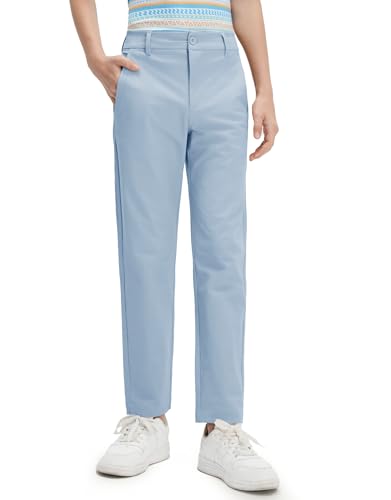M MAELREG Boys Golf Pants Stretch Flat Front Dress Athletic Casual Youth Golf Pants School Uniform Pants with Mesh Pockets