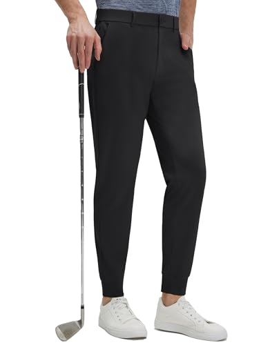 M MAELREG Men's Golf Joggers Pants with 5 Pockets Slim Fit Stretch Sweatpants with Belt Loops Travel Casual Pants for Men