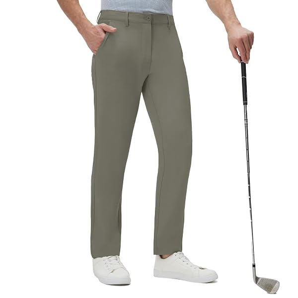 M MAELREG Mens Golf Pants Lightweight Water-Resistant Quick Dry Casual Pants 30"/32"/34" Stretch Work Dress Comfy Trousers