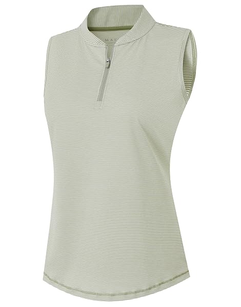 M MAELREG Golf Shirts for Women 1/4 Zip Tennis Sleeveless Tops for Women
