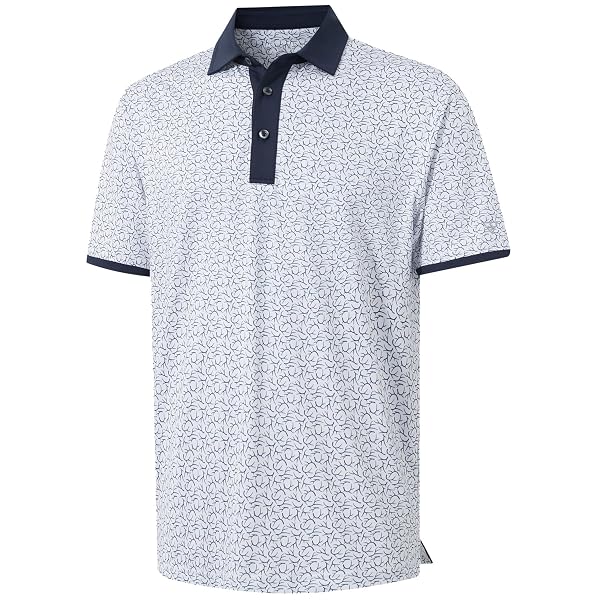 M MAELREG Golf Polo Shirts for Men Dry Fit Performance Lightweight Printing Contrast Collar Mens Golf Shirts Short Sleeve