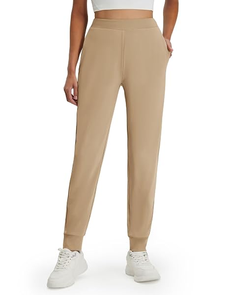 M MAELREG Womens Joggers with Pockets 26"/28"/30" Stretch Drawstring Tapered Running Sweatpants for Women Golf Lounge Workout