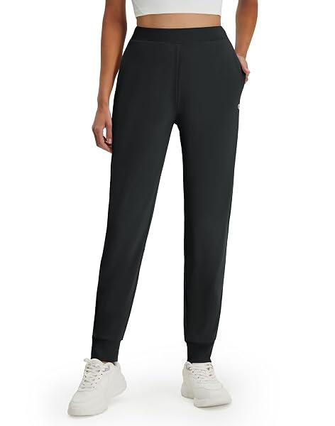 M MAELREG Womens Joggers with Pockets 26"/28"/30" Stretch Drawstring Tapered Running Sweatpants for Women Golf Lounge Workout