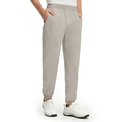 M MAELREG Mens Golf Rain Pants, Waterproof Lightweight Outdoor Hiking Jogger with Zipper Pockets