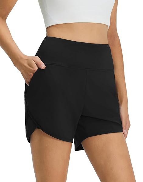 M MAELREG Women's 2 in 1 Athletic Running Shorts with Liner Pockets