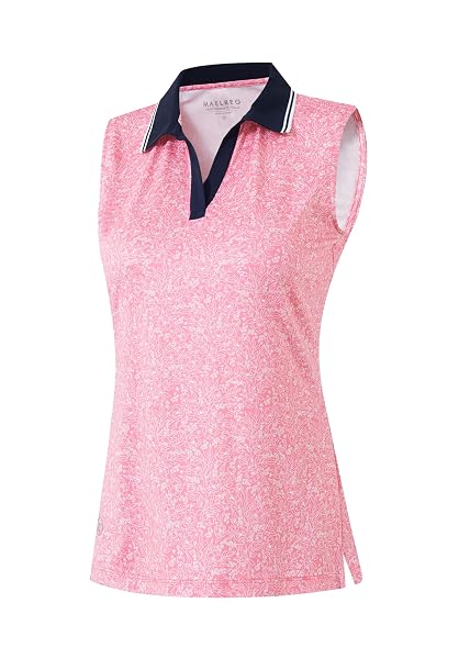 M MAELREG Womens Polo Shirts Short Sleeve V-Neck Collared Golf Tennis Shirt Moisture Wicking Tank Top Womens Golf Shirts
