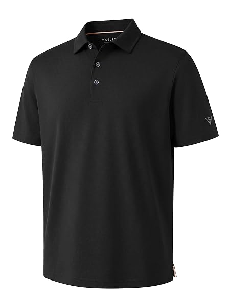 Mens Polo Shirts Short Sleeve Jacquard Casual Nylon Blend Solid Stylish Dry Fit Performance Collared Golf Polo Shirts for Men