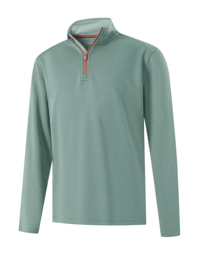 M MAELREG Boys Quarter Zip Pullover Mock Neck Midlayer Golf Kids Sweatshirt
