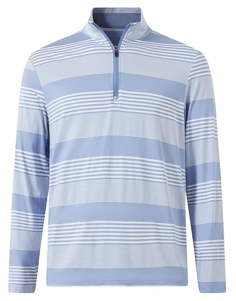 M MAELREG Quarter Zip Pullover Men Print Dry Fit Long Sleeve Golf Shirt
