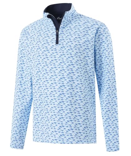 M MAELREG Boys Quarter Zip Print Pullover Midlayer 1/4 Zip Kids Sweatshirts