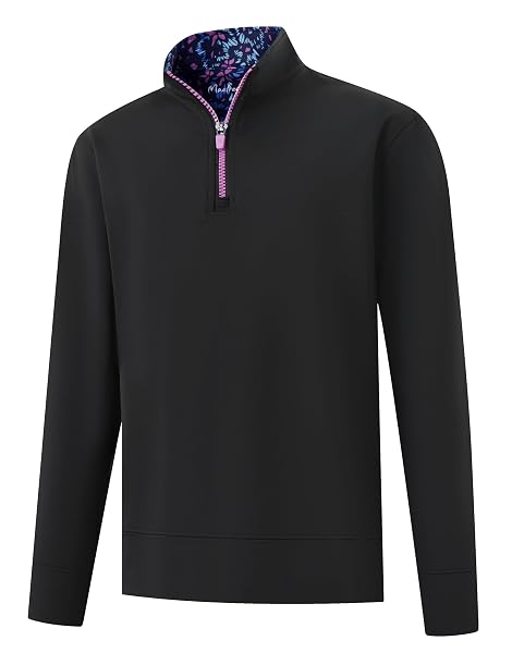M MAELREG Boys Quarter Zip Pullover Solid Golf Youth Sweatshirt for Kids