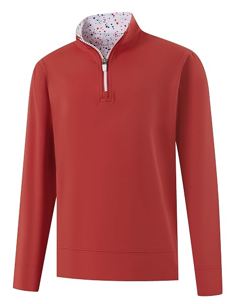 M MAELREG Boys Quarter Zip Pullover Solid Golf Youth Sweatshirt for Kids