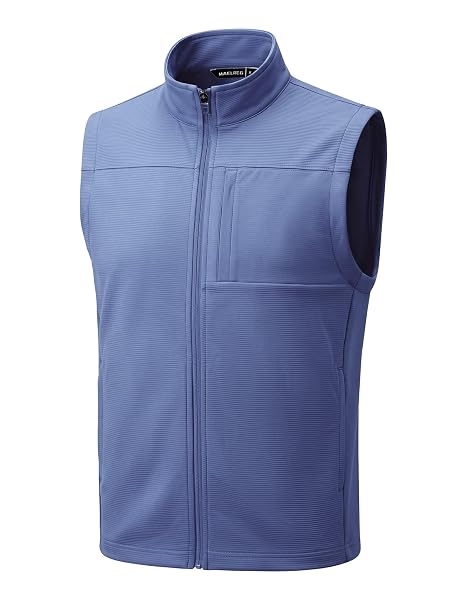 M MAELREG Mens Vests Outerwear Horizontal Stripes Texture Golf Vest for Men